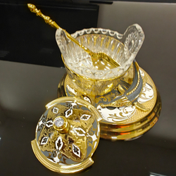 Икорница "Золотой осетр с кадушкой" (Златоуст)