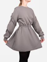 Платье мини из футера "Целина". Серое