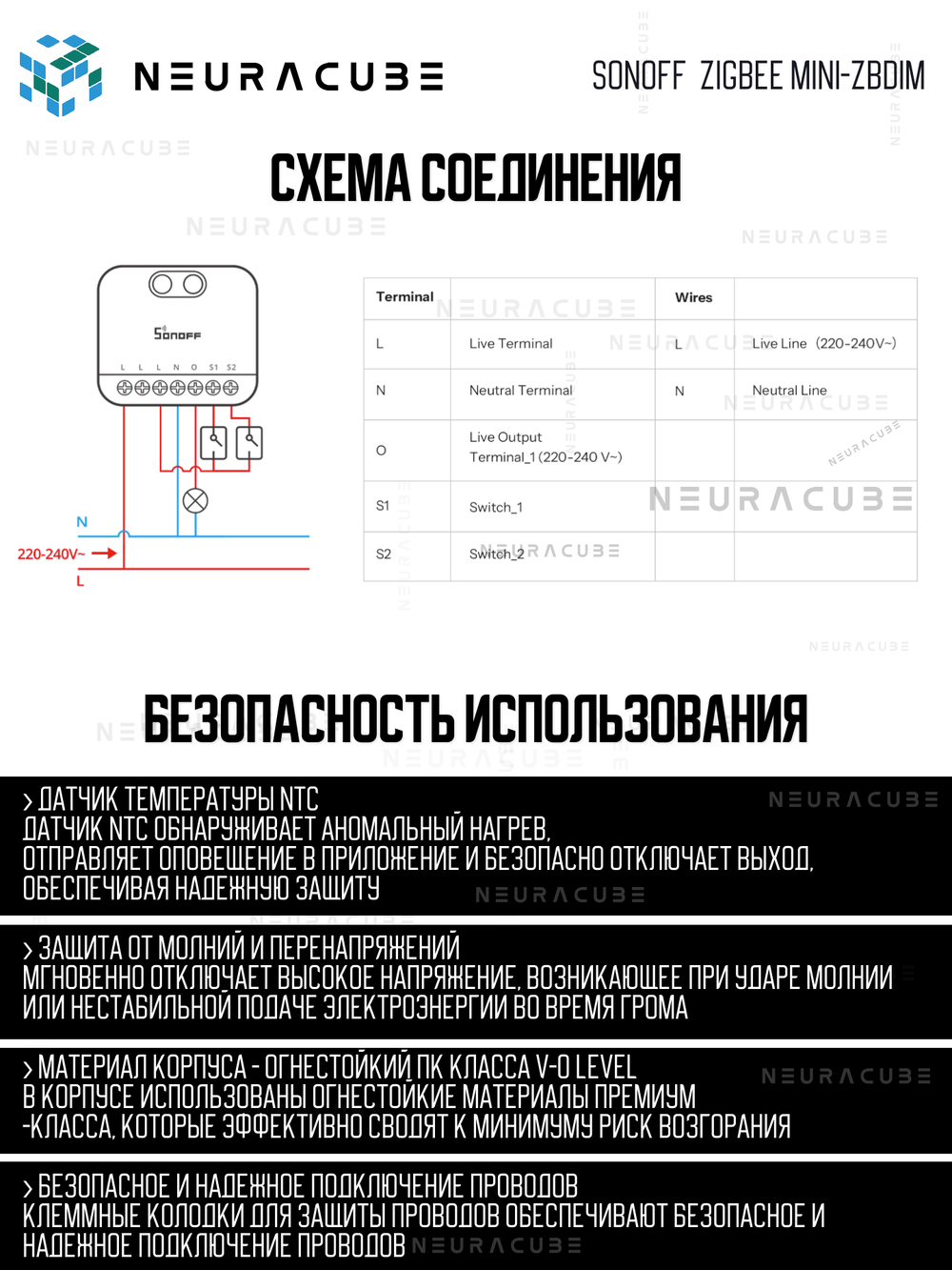 Zigbee диммер SONOFF MINI-ZBDIM