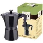 Кофеварка алюминиевая гейзерная черная 450мл cups TC-402-9