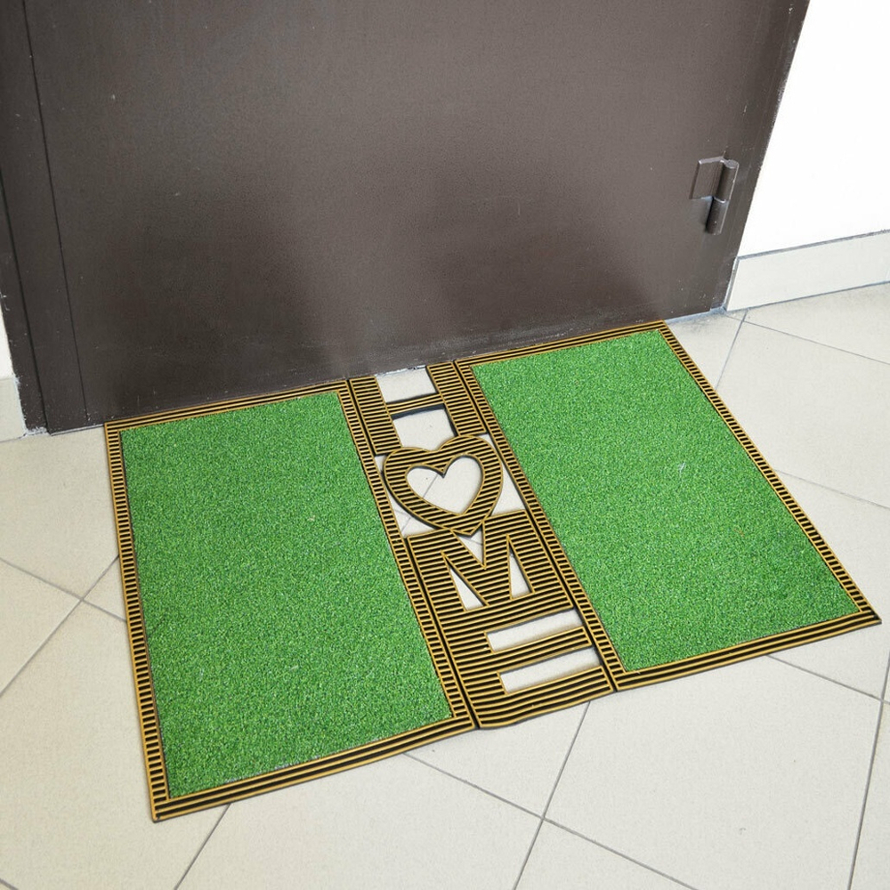 Коврик придверный 60*90см "Home" травка, с резиновой основой