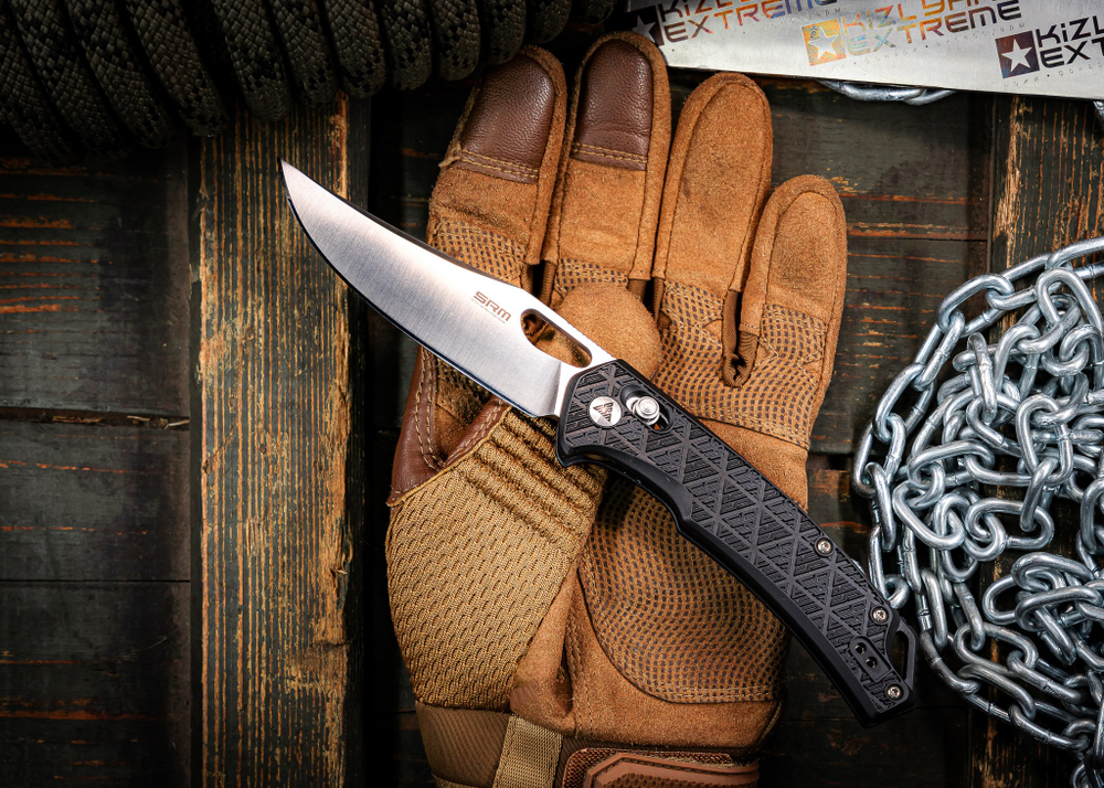 Складной нож SRM 9201-PB Satin сталь 8Cr13MOV рукоять Black FRN