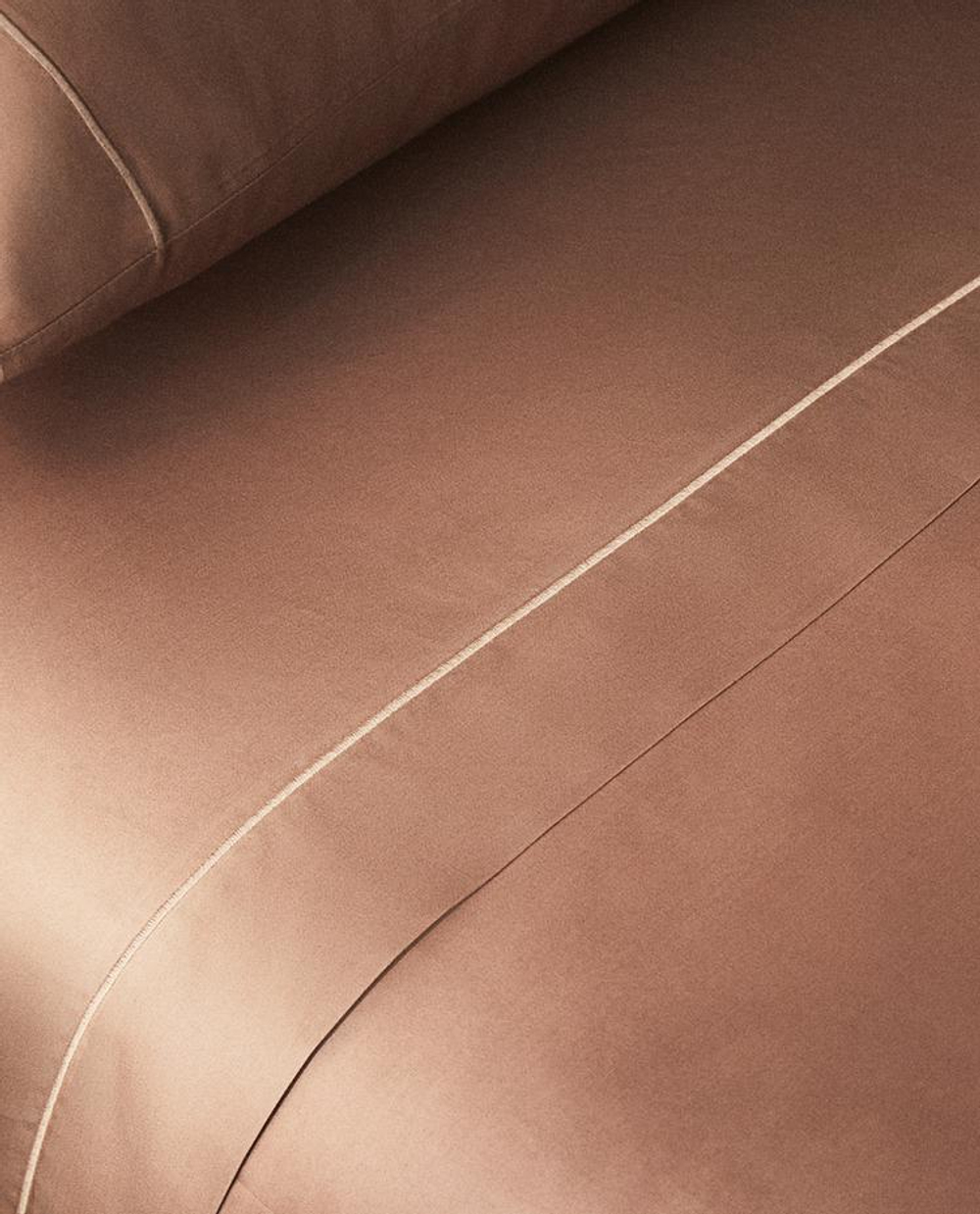 ZARA HOME (300 НИТЕЙ) ПРОСТЫНЯ ИЗ ХЛОПКА, РОЗОВЫЙ