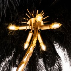 Торшер страусиные перья Feather Lamp A MODERN GRAND TOUR черный