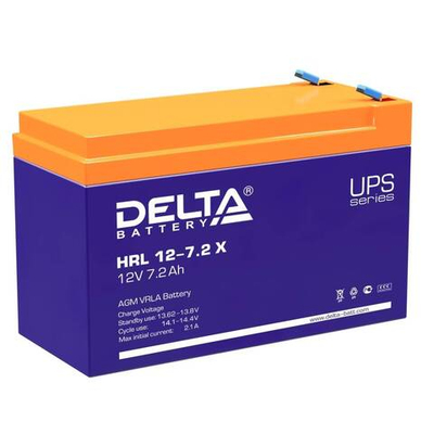 Аккумуляторная батарея Delta HRL 12-7.2 X напряжение 12В, емкость 7,2Ач (151x65x100mm)