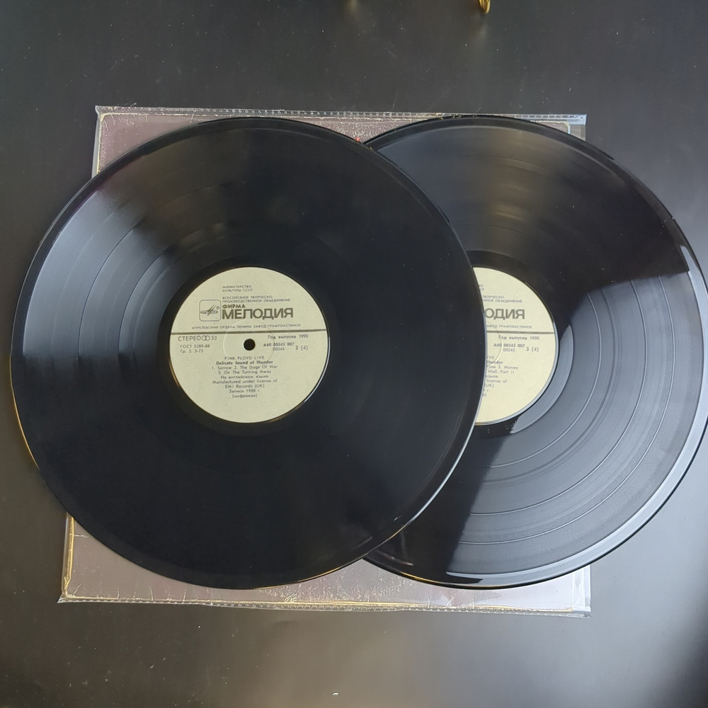 2 LP Pink Floyd - Delicate Sound Of Thunder , Repress, USSR, 1988 зарубежный рок. 2 Виниловые пластинки