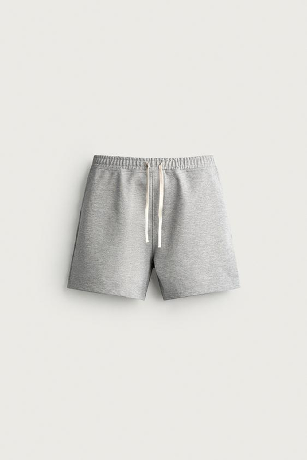 ZARA СПОРТИВНЫЕ ШОРТЫ RELAXED FIT, СЕРЫЙ МЕЛАНЖ
