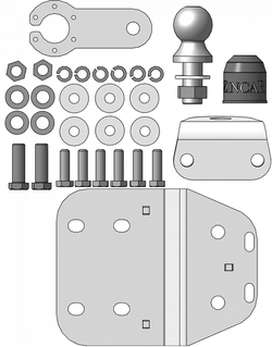 Фаркоп ОЦИНКОВАННЫЙ с эл-кой Smart для Toyota LC Prado 120  FJ Cruiser  LC Prado 150 (Оцинк. шар)(паспорт и сертификат в комплекте) ZT105FE