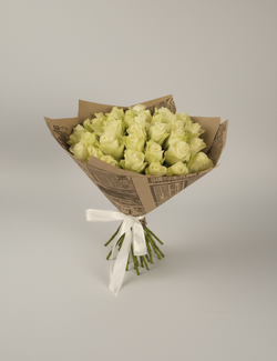 Букет из 25 роз Белый ангел