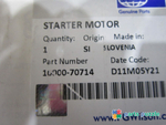 Стартер, 12V / STARTERMOTOR АРТ: 10000-70714