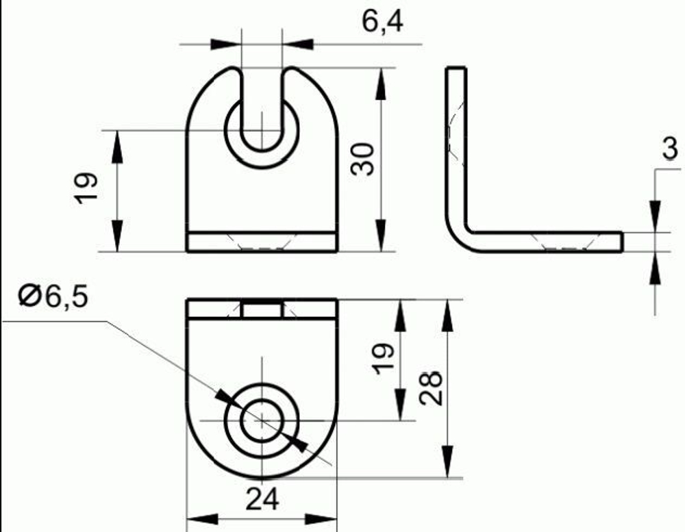 Уголки мебельные 4 шт/Высота 30 мм
