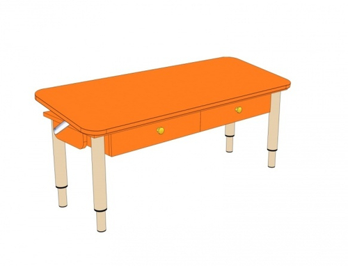 Стол 2-х местный регулируемый с ящиками и наклонной столешницей, 1200*500