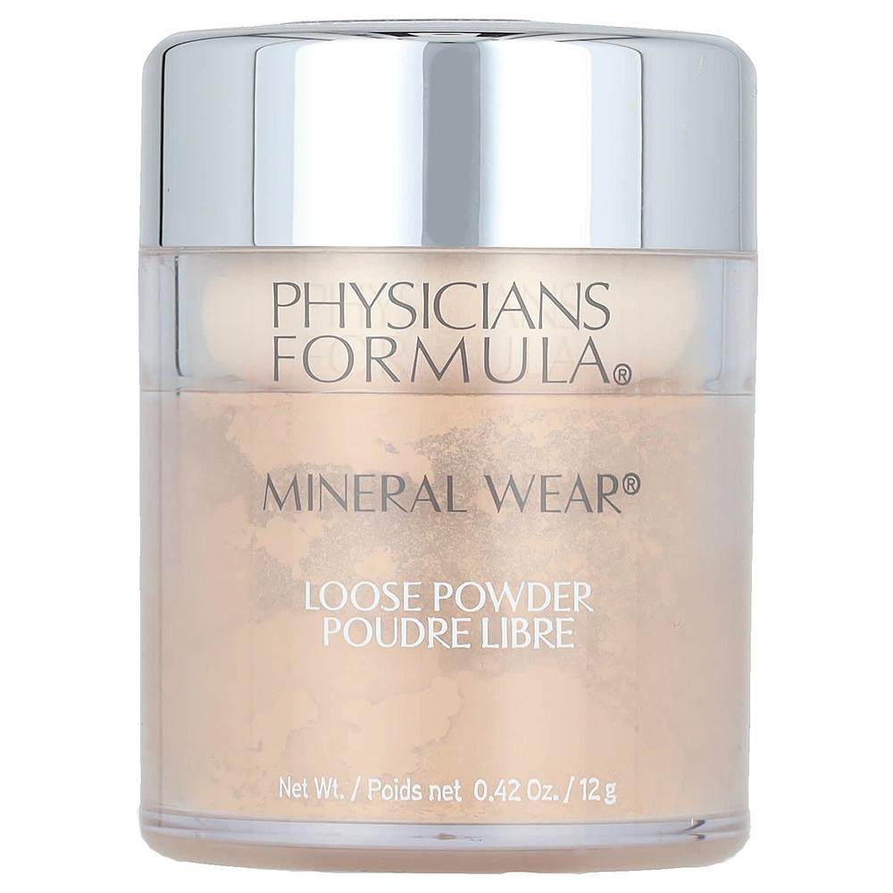 Physicians Formula, Mineral Wear, рассыпчатая пудра, PF10949, кремовый натуральный, 12 г (0,42 унции)