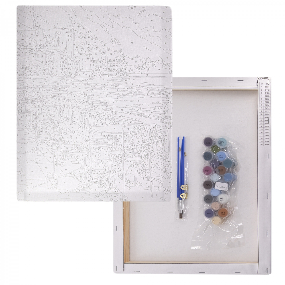 Картина по номерам Alingar, 30х40 см, 20 цветов, с акриловыми красками, холст на подрамнике, "Закат"