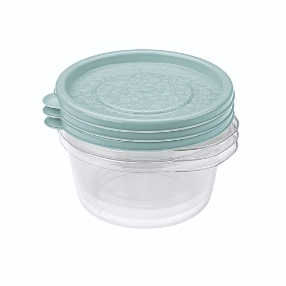 Комплект контейнеров "арт-декор" 0,44л (светло-голубой)