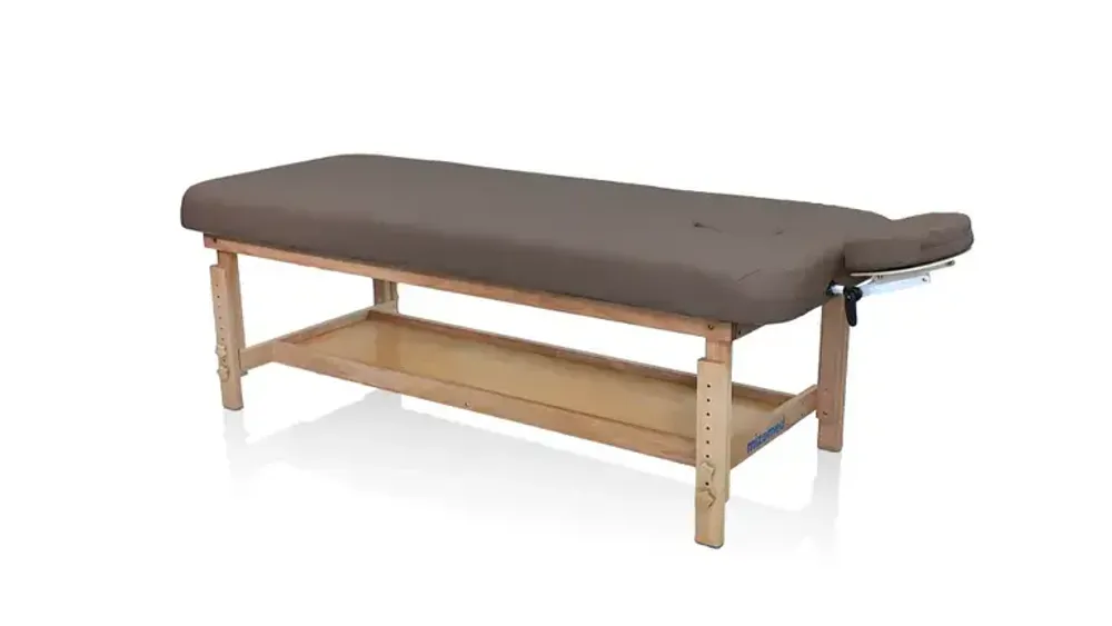 Массажный стол Mizomed Stationary Pro 1, стационарный (бежевый, кофе)