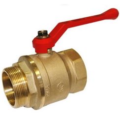 Кран шаровой ГАЛЛОП DN-50 СТАНДАРТ 221 рычаг красный, ВхН