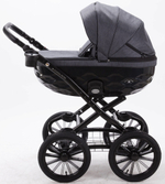 Детская коляска Adamex Chantal Retro 3 в 1 C201 (графит)