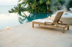 Шезлонг деревянный с матрасом Rimini