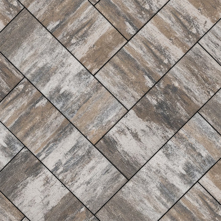 Тротуарная плитка ПРЯМОУГОЛЬНИК 600х200 мм - Листопад гладкий Песчаник