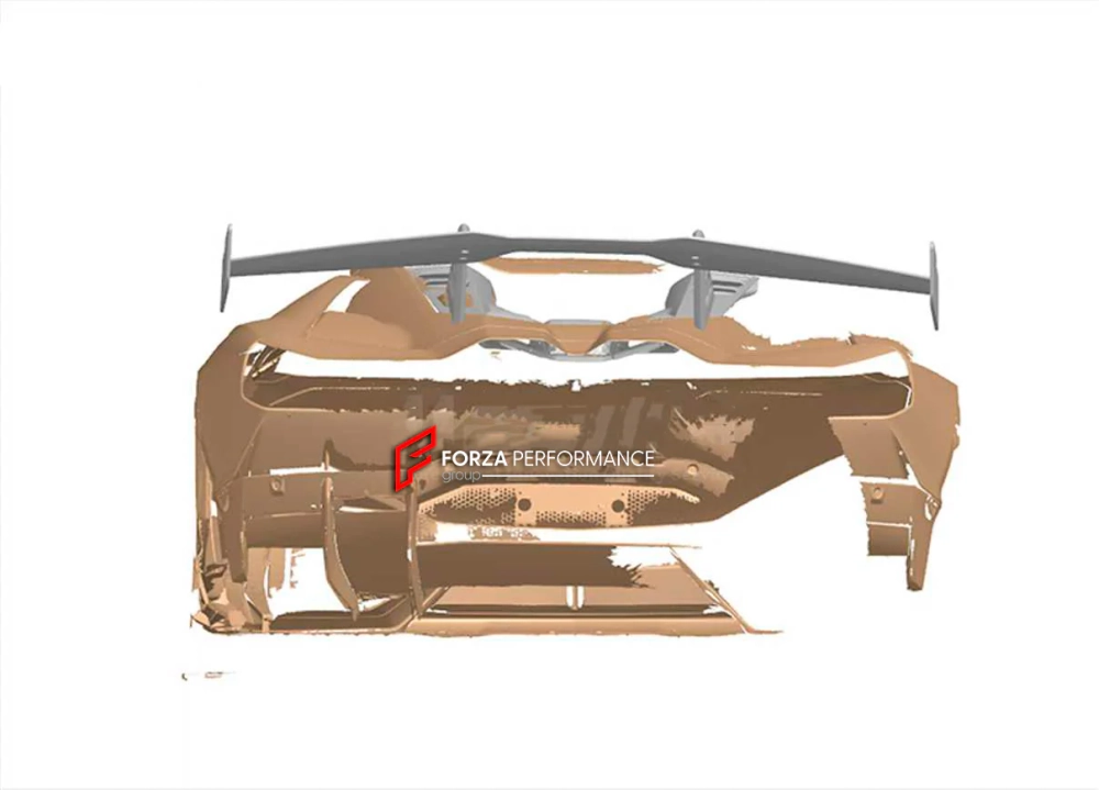 Карбоновая крышка двигателя со спойлером для LAMBORGHINI REVUELTO 2023+ Ламборгини