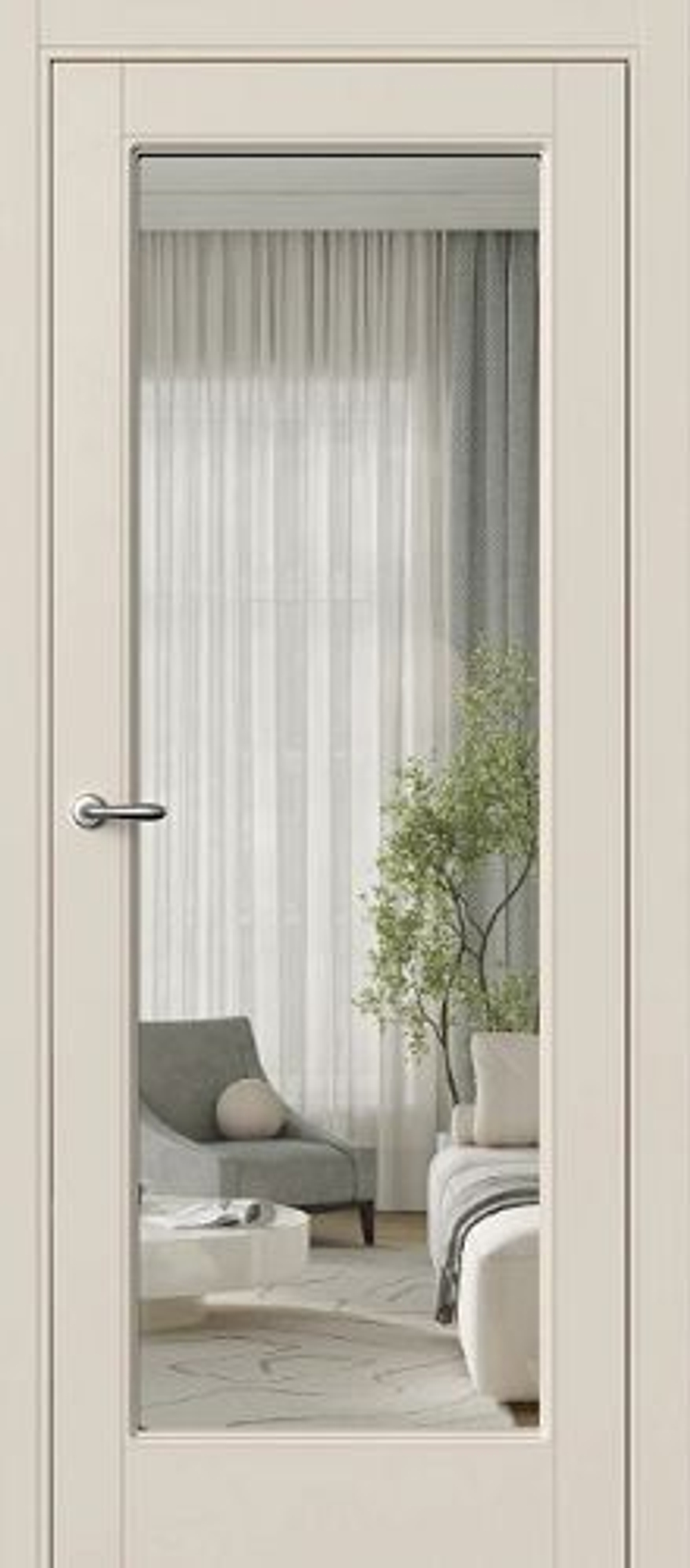 Межкомнатная дверь Фрамир Savona 1 PO Прозрачное Пралине