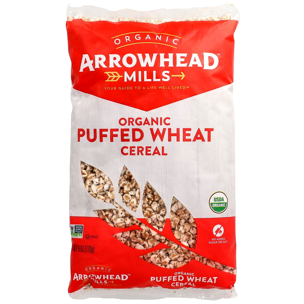 Arrowhead Mills, Органические воздушные пшеничные хлопья, 170 г (6 унций)