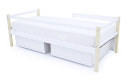 Детская кровать тахта Бельмарко Svogen бежево-белый зверята