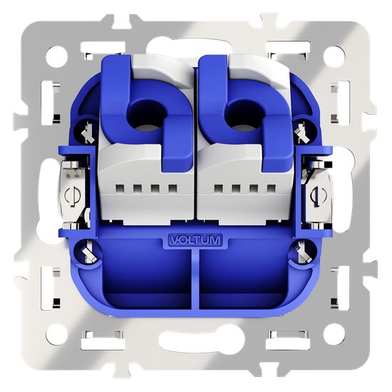 Механизм розетки компьютерной двойной RJ45+RJ45 кат.6, S70