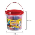 Пластилин в ведерке ЮНЛАНДИЯ, 8 цветов, 700 г, ВЫСШЕЕ КАЧЕСТВО, 105862