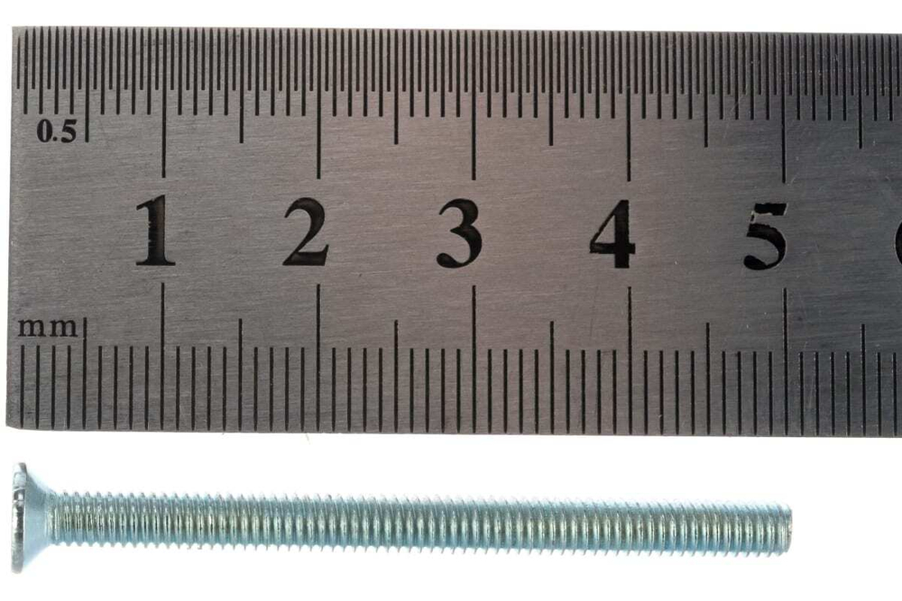 ВИНТ СТРОЙБАТ С ПОТАЙНОЙ ГОЛОВКОЙ ОЦИНК DIN 965 М 4Х50 8ШТ