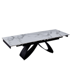 Стол керамический LA ALTA KENIA Bentley whie 160-240/90*76, каркас черный