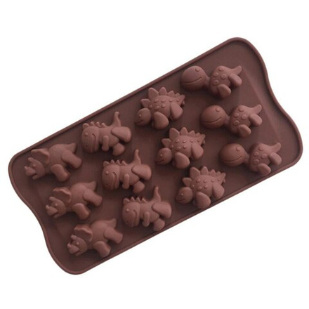 Форма силиконовая для конфет "Динозавры 15в1" S145
