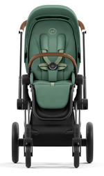 Коляска 3 в 1 Cybex Priam IV Chrome Brown complete и автокресло Cloud T i-Size Sepia Black Leaf Green