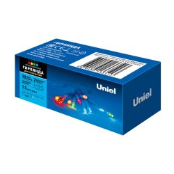 ULD-S0150-010-STB-2AA MULTI IP20 Гирлянда светодиодная на батарейках 2AA не в-к. 1.5м. 10 светодиодов. Разноцветный свет. Провод прозрачный. TM Uniel