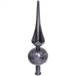 Верхушка на ёлку 23 см «Волшебный узор», Графит