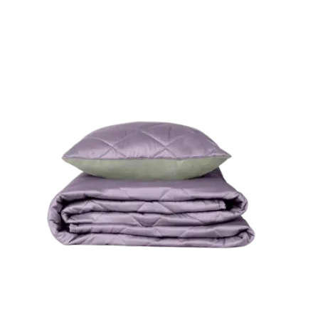 Покрывало + наволочка BuyColor Фиалка/Шалфей