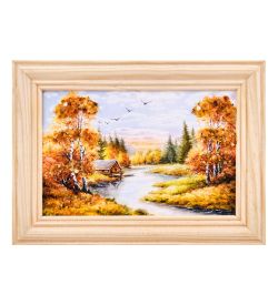 AMB-56/ 9 Картина «Красота природы» (с янтарной крошкой) дер.рамка 8х12