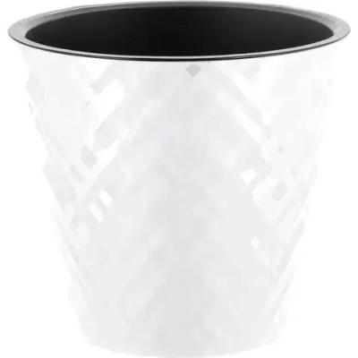 Горшок для цветов InGreen Manhattan D190мм, 3,3л c дренажной вставкой, белоснежный жасмин