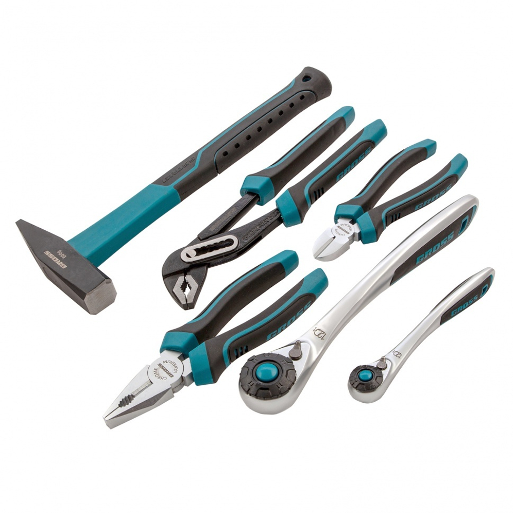 Набор инструментов 115 предметов, 120 зубьев, CrV, 1/4", 1/2" GROSS 14152