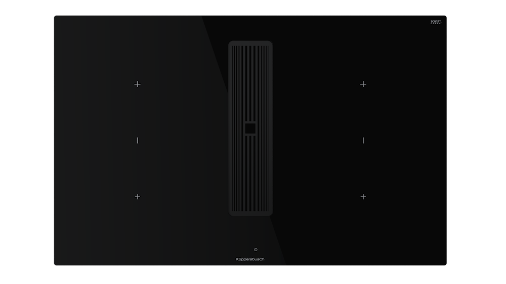 Индукционная варочная панель с вытяжкой Kuppersbusch KMI 8350.0 SR Black Velvet