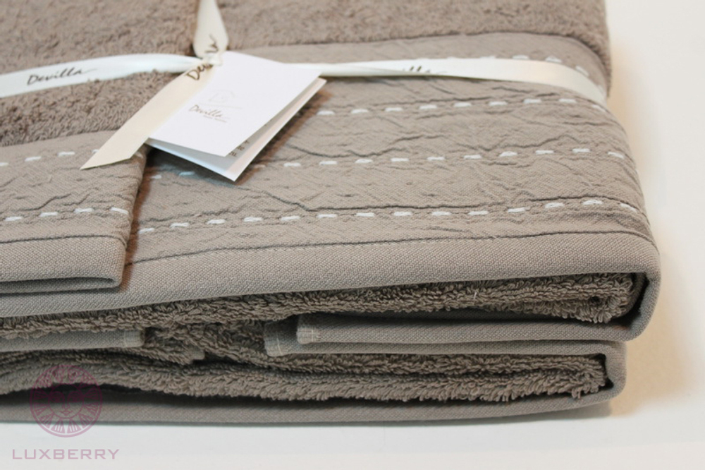 Полотенце 100х150 Devilla Palma Стежок табачное