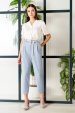 3896 Брюки женские (дымчато-голубой)