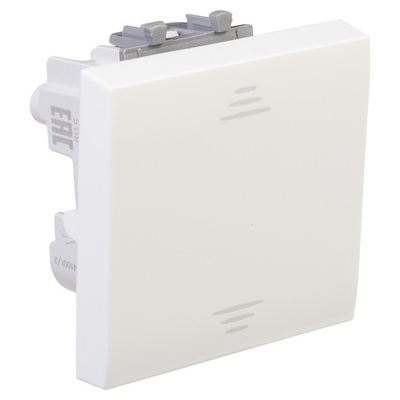 Выключатель одноклавишный модульный, "Avanti", "Белое облако", 2 модуля