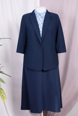 Жакет без подклада 1351Аб, темно-синий #70ТСи041351Аб