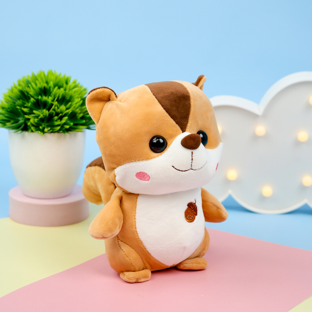 Мягкая игрушка Белка, коричневый 25см