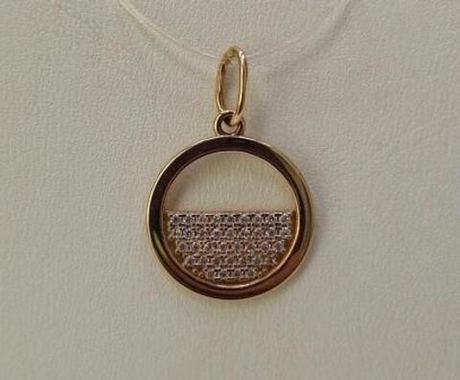 Подвеска из золота с фианитами