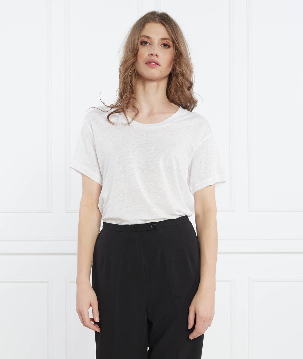 Льняная футболка Sams\u00f8e Sams\u00f8e - белый(F23100115)