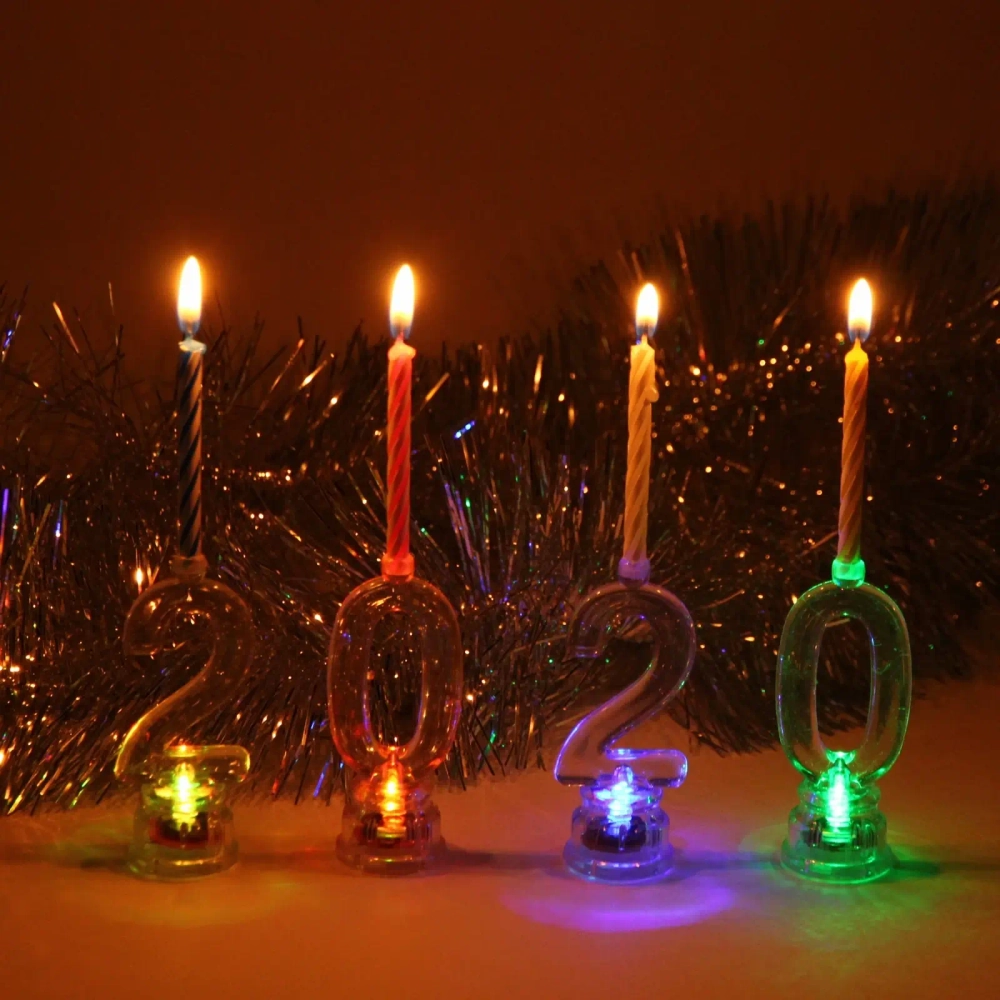 Свеча для торта с подсветкой Цифра «0»