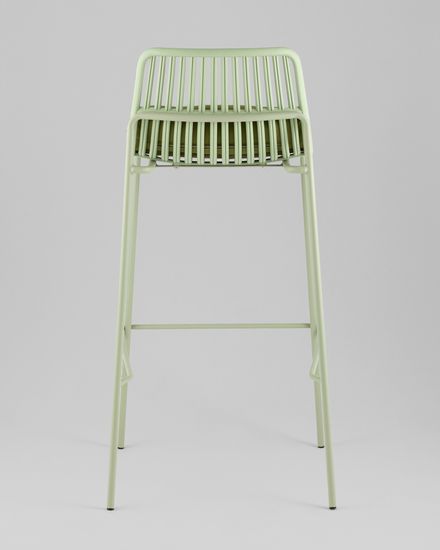 Стул барный Spain с подушкой зелёный